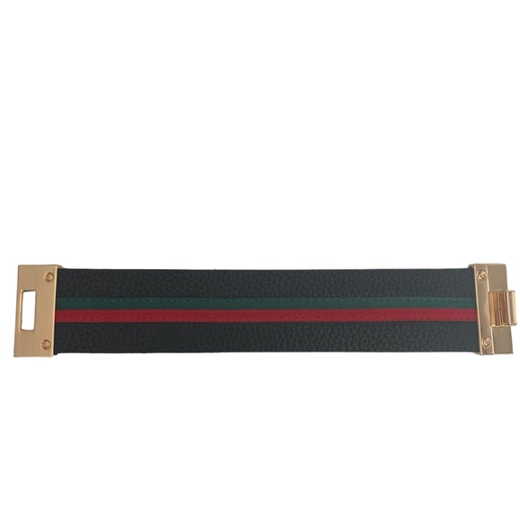 LEATHER CUFF WITH STRIPES - Picture 6 of 6